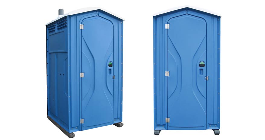 Long-term porta potty units on site in Dubuque, Iowa